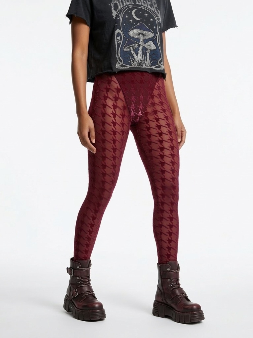 Savage X Fenty Women’s Leggings Houndstooth High Waist XL